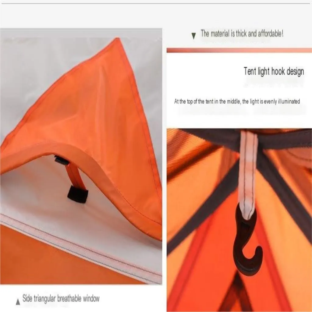 Weatherproof Tents Double Outdoor Four-Season Tent Double-Layer Aluminum Pole Windproof and Rainproof Camping Portable Tent Camping and Hiking Tents