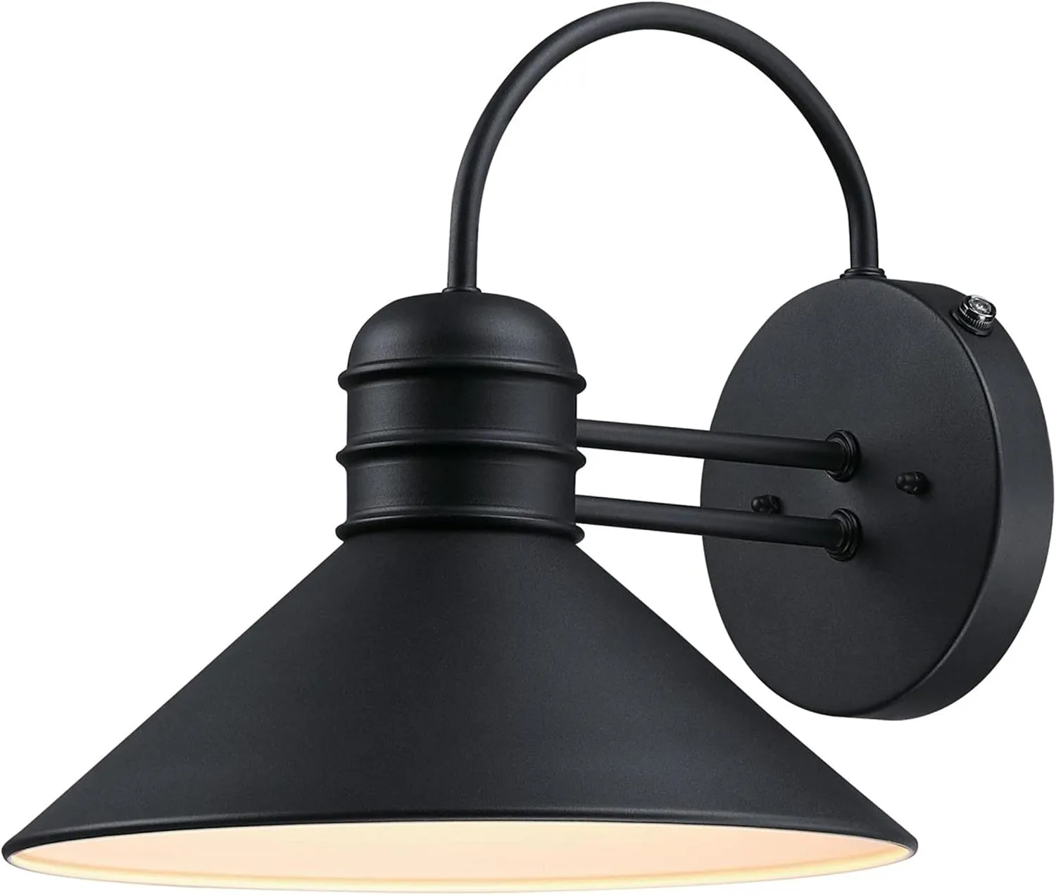 Westinghouse 6120500 Watts Creek Craftsman-Style One Light Outdoor Wall Fixture with Dusk to Dawn Sensor, Textured Black Finish