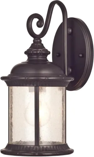 Westinghouse 6230600 New Haven One-Light Exterior Wall Lantern on Steel with Clear Seeded Glass, Black,Oil Rubbed Bronze Finish, (1 Pack)