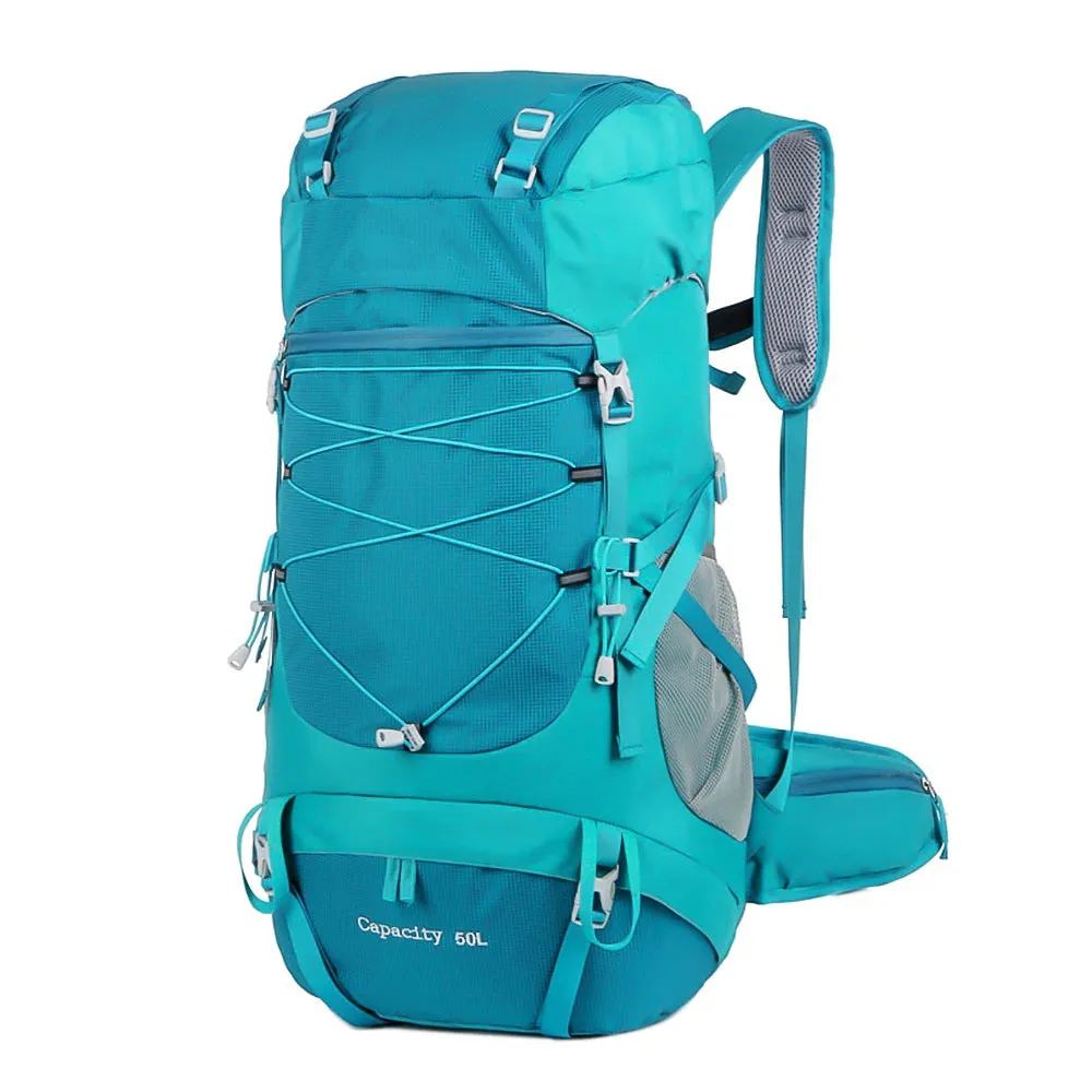 WESTTUNE 50L Hiking Backpack with Rain Cover – Durable Outdoor Rucksack for Trekking & Camping