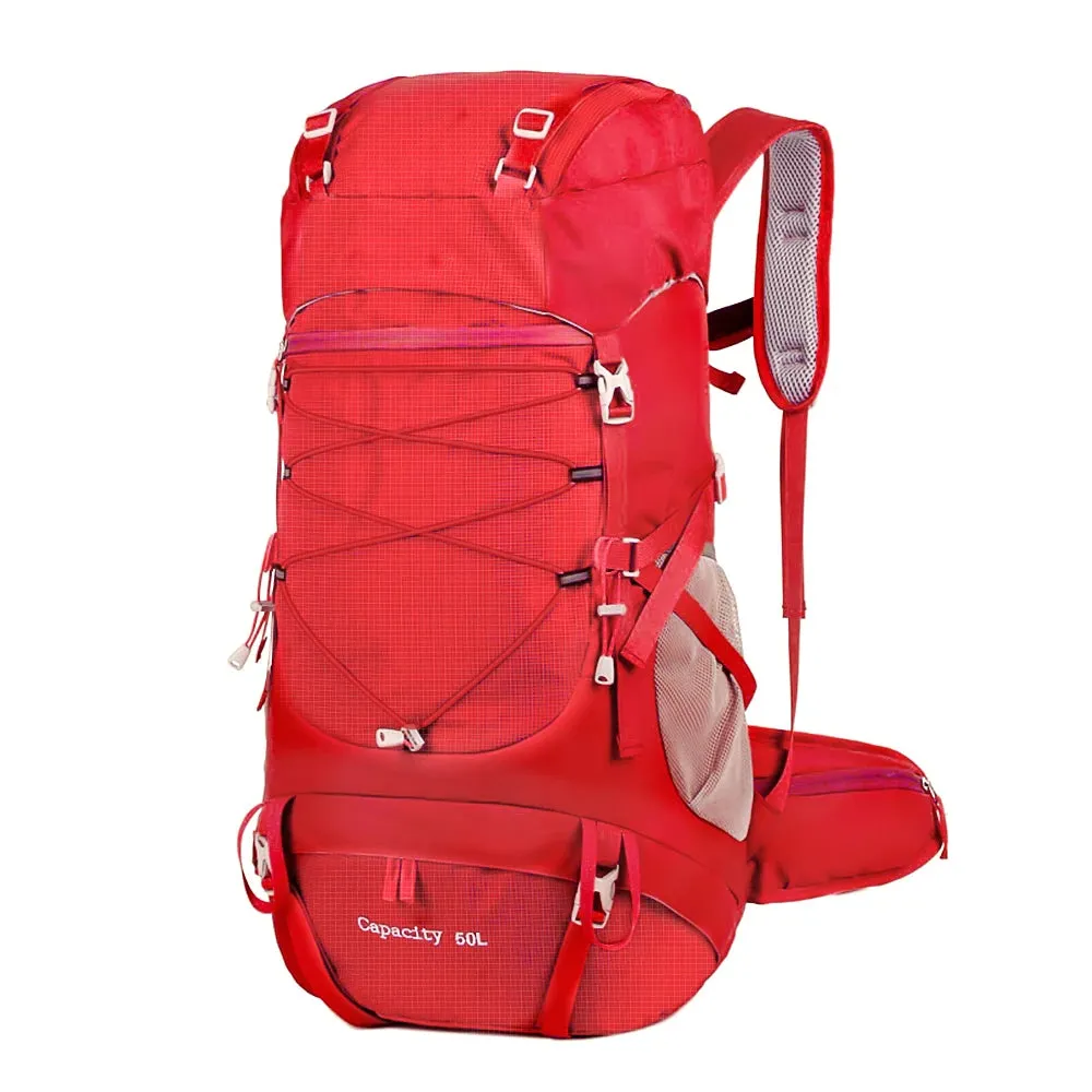 WESTTUNE 50L Hiking Backpack with Rain Cover – Durable Outdoor Rucksack for Trekking & Camping