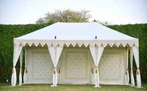 White Moroccan Tent 19.5' x 13'