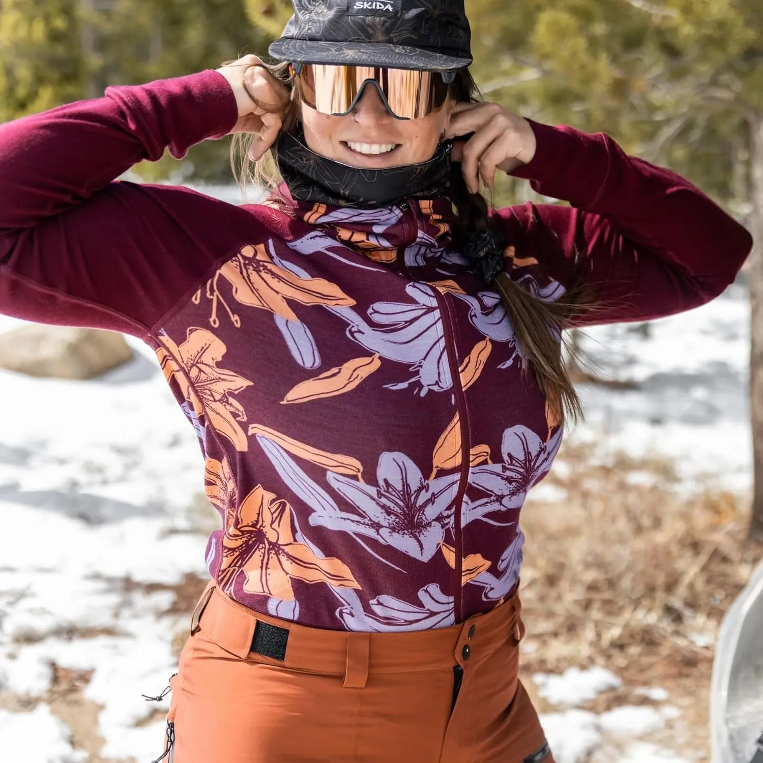 Wild Rye Women’s Olivia Onesie, Merino Wool, Breathable Full Body Base Layer, 7/8 Leg Length for Camping & Alpine Skiing