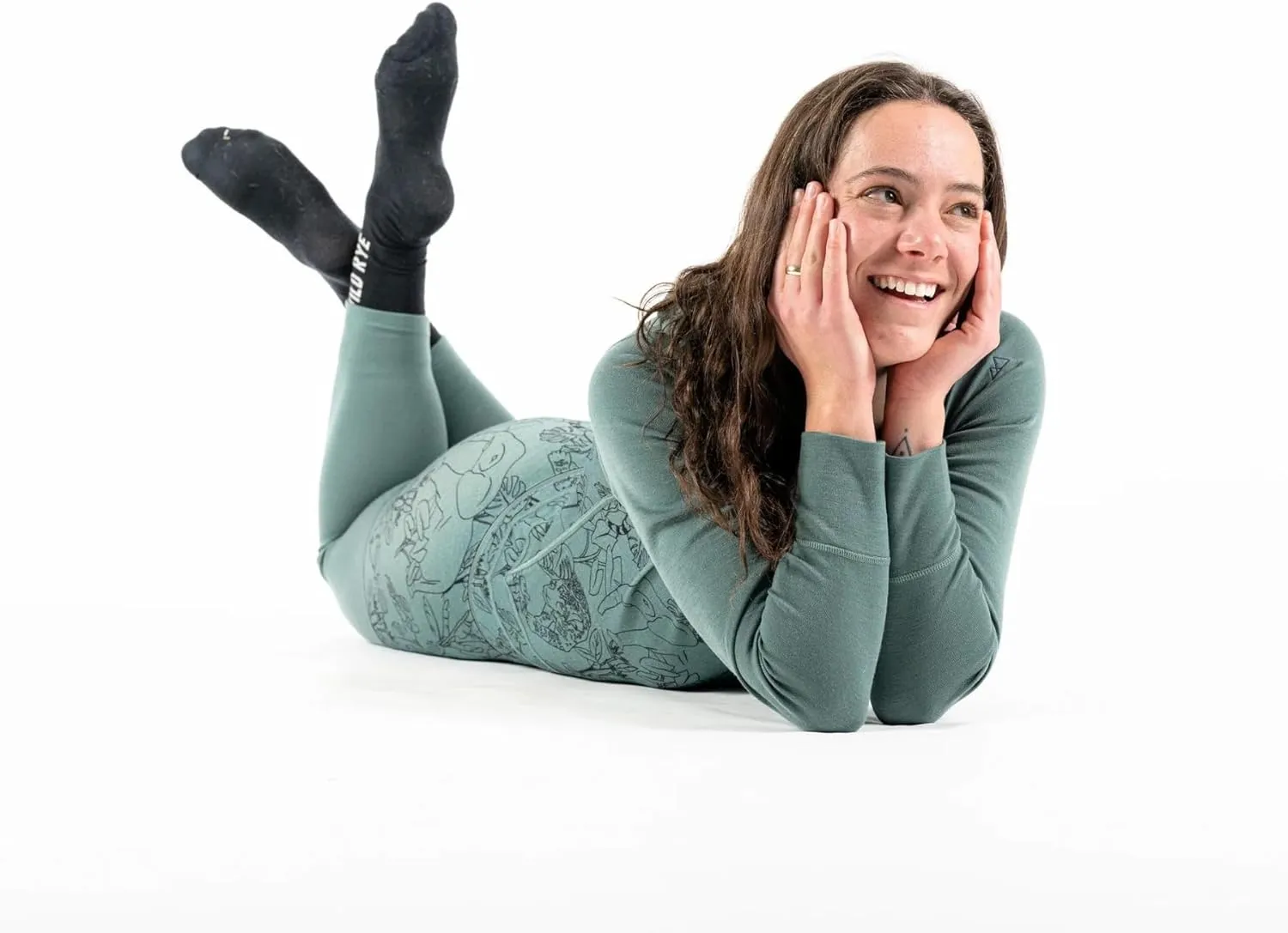Wild Rye Women’s Olivia Onesie, Merino Wool, Breathable Full Body Base Layer, 7/8 Leg Length for Camping & Alpine Skiing