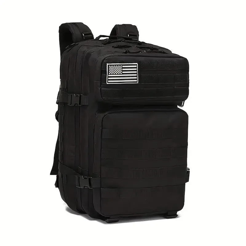 Wild West Patriot Trekker: 3-Day Molle Rucksack for Men & Women - USA Flag
