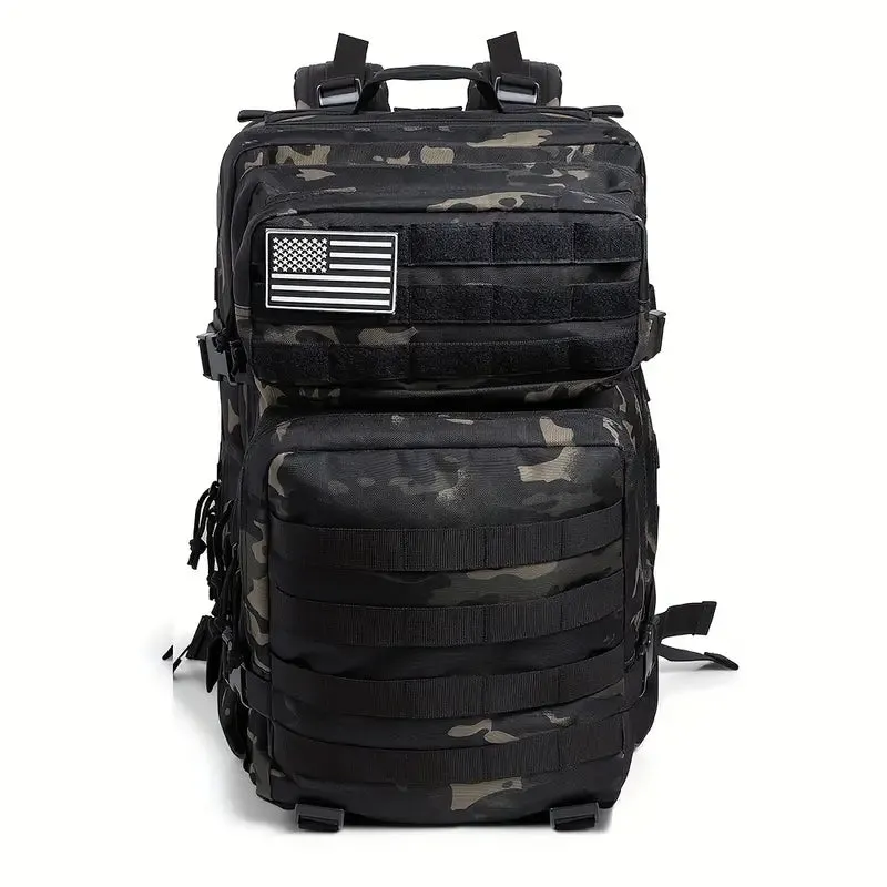 Wild West Patriot Trekker: 3-Day Molle Rucksack for Men & Women - USA Flag