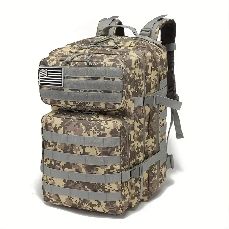 Wild West Patriot Trekker: 3-Day Molle Rucksack for Men & Women - USA Flag