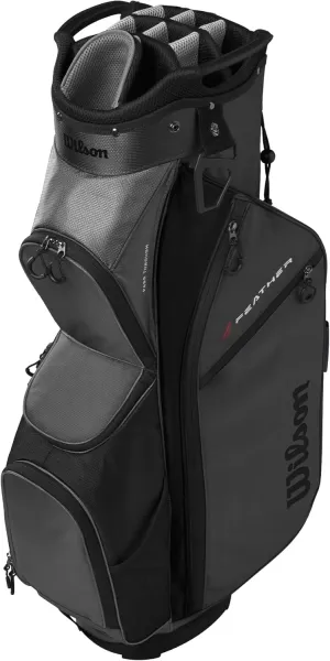 Wilson Feather Golf Cart Bag - Black/Grey/Red