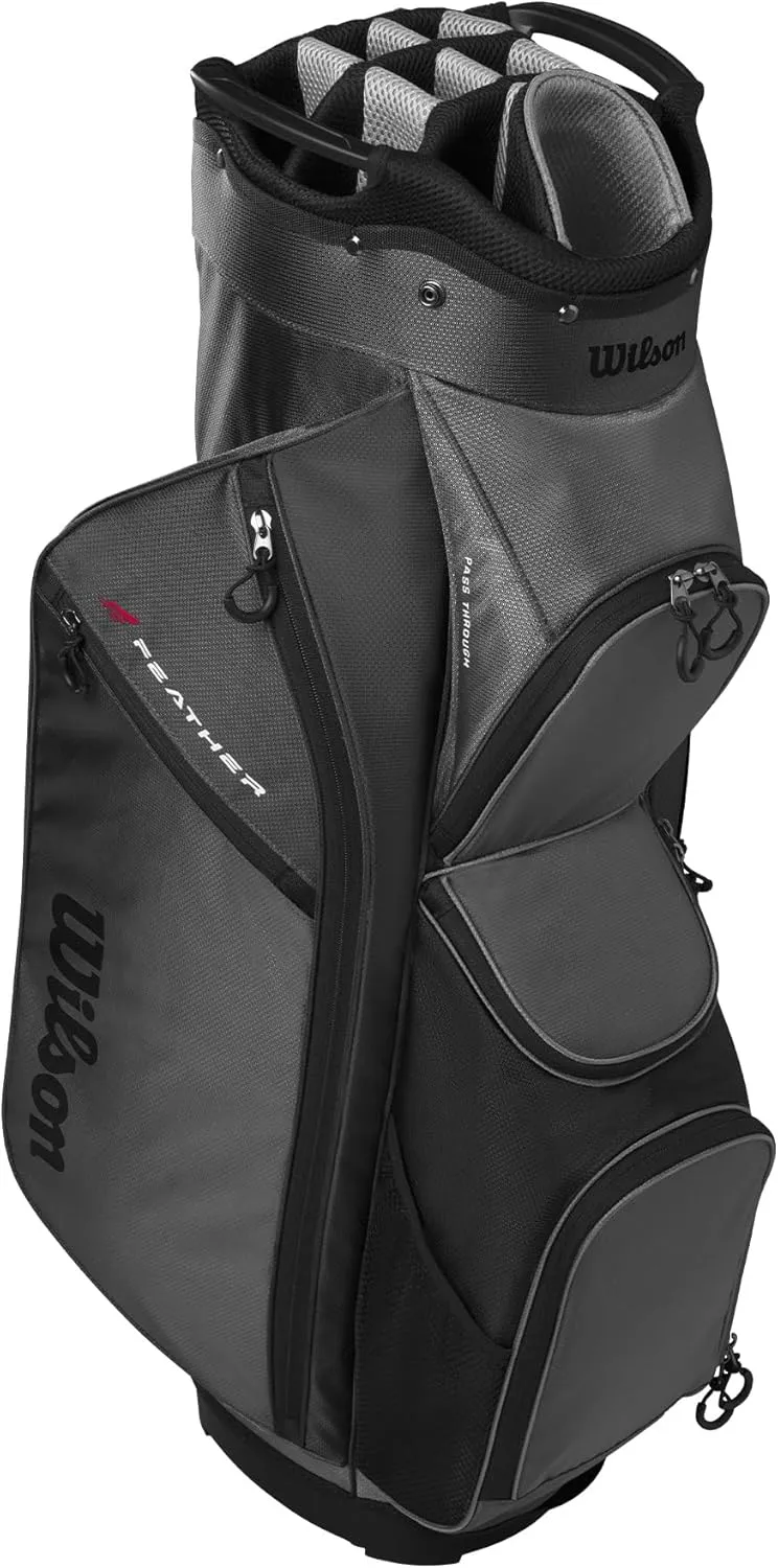 Wilson Feather Golf Cart Bag - Black/Grey/Red