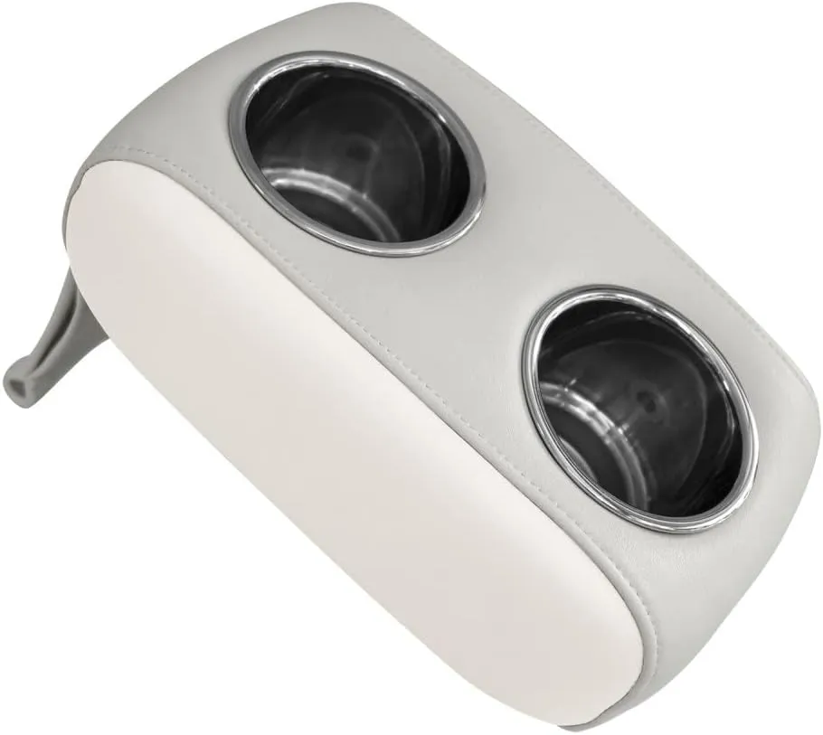 Wise 3059-1882 Pontoon Double Drink Holder with Stainless Steel Cup Holders, Marble / Brite White