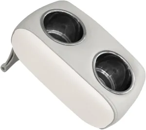 Wise 3059-1882 Pontoon Double Drink Holder with Stainless Steel Cup Holders, Marble / Brite White