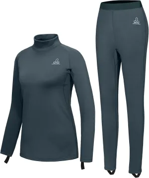 Women's Fleece Thermal Underwear Set Lightweight Warm Base Layers Long Johns for Hiking Skiing Diving
