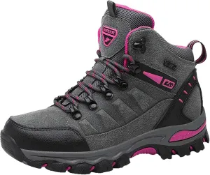 Women's Lightweight Hiking Shoes Mid Height Laces Comfortable Walking Sneakers Outdoor Travel Trekking Camping Adventure Shoes Slip Resistant All-Terrain Hiking Boot for Women Men