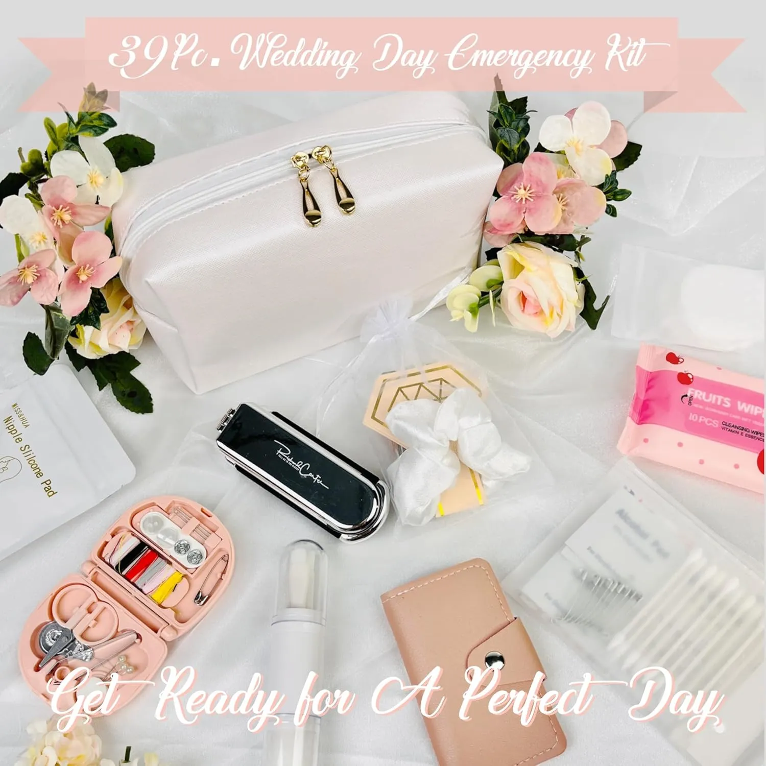 Women's Wedding Emergency Kit 39 Essential Items for Brides Team Bride All in One Travel Kit Personal Care Women's Travel Set