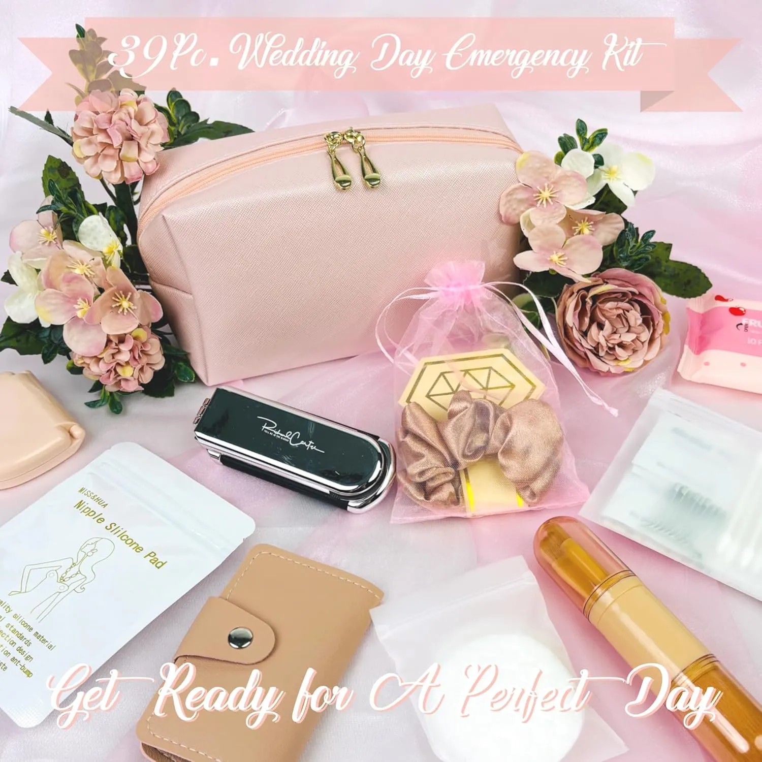 Women's Wedding Emergency Kit 39 Essential Items for Brides Team Bride All in One Travel Kit Personal Care Women's Travel Set