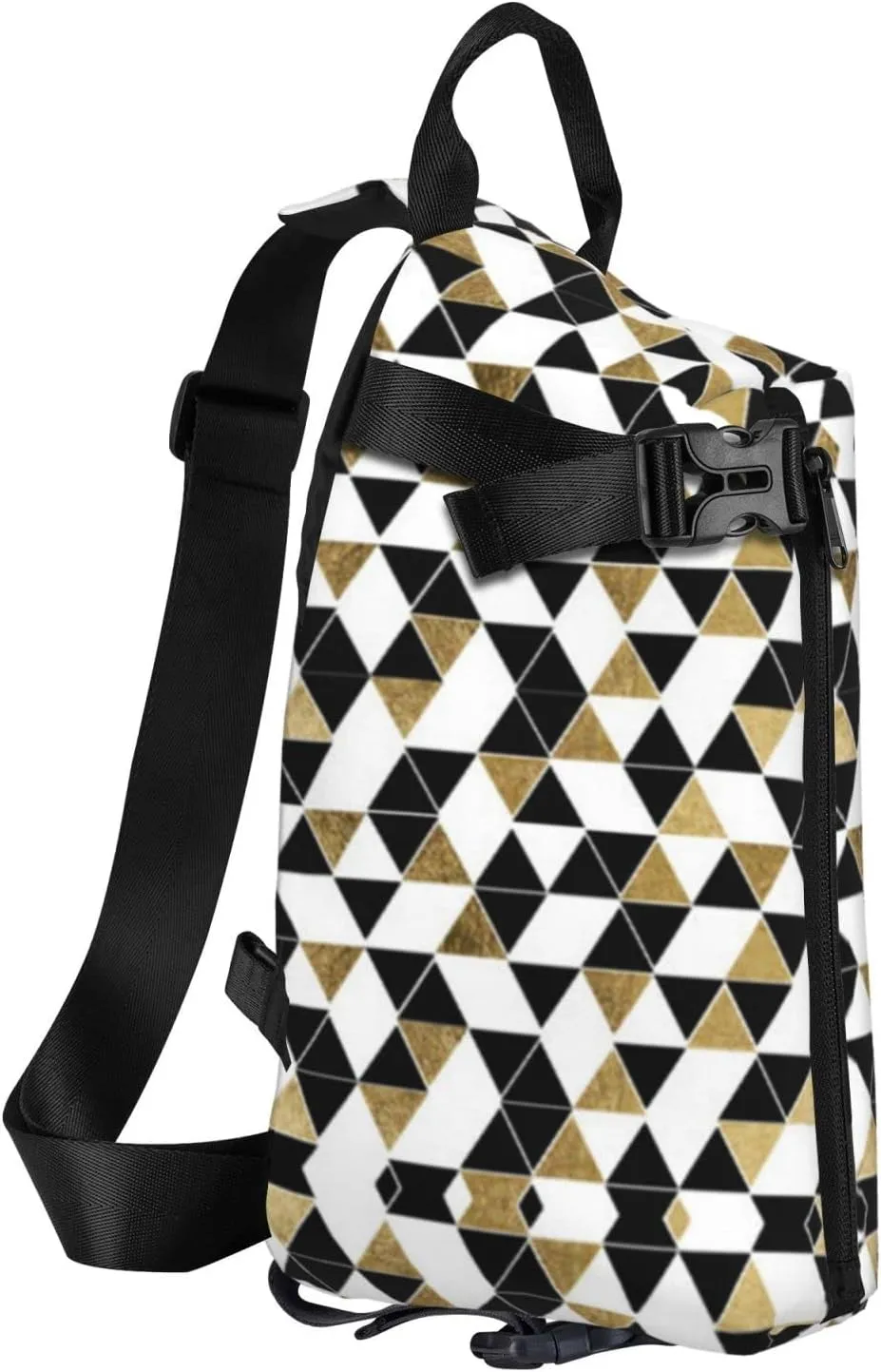 Wood Grain Print Travel Crossbody Backpack Bag,Lightweight Sling Bag For Travel Unisex