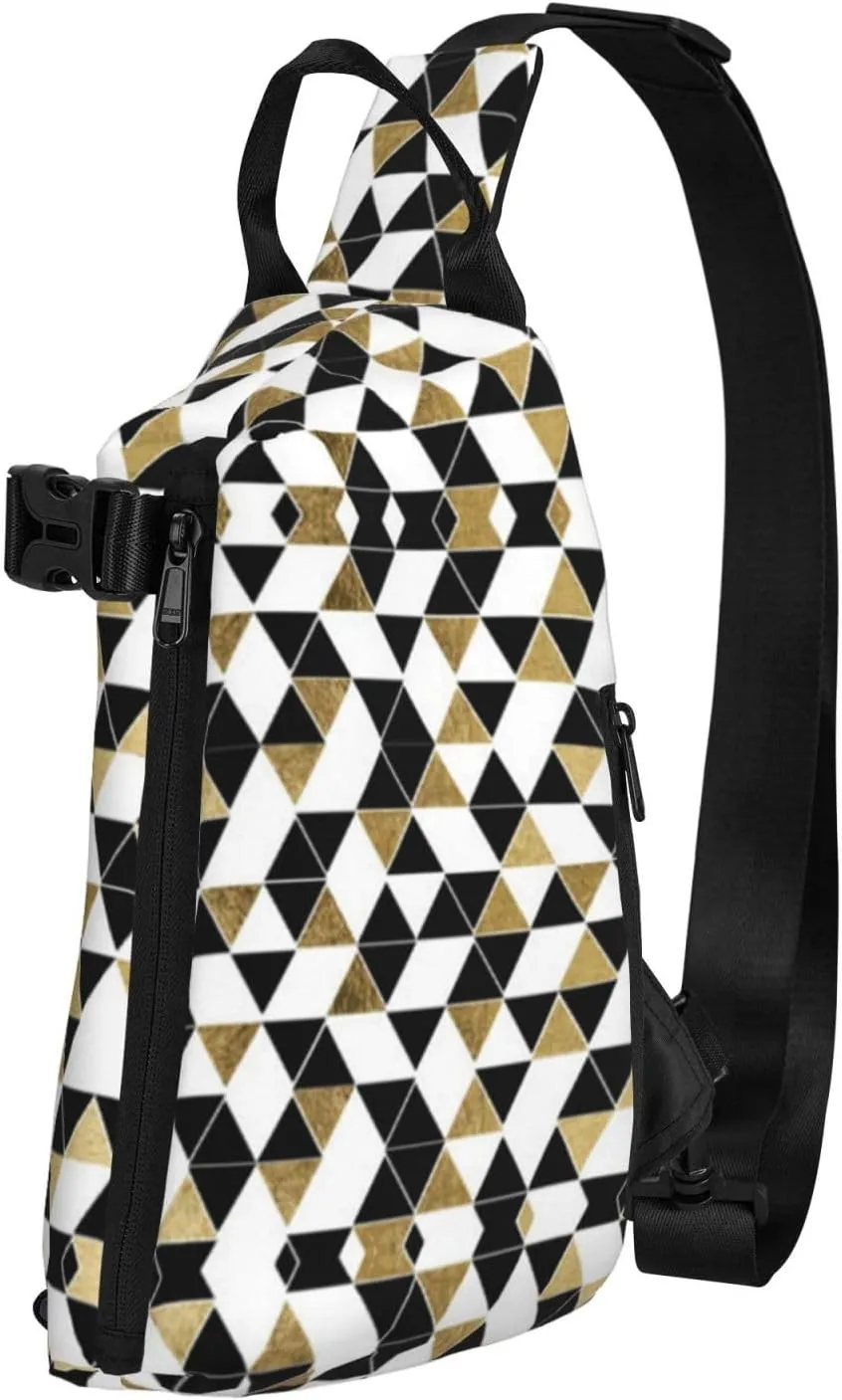 Wood Grain Print Travel Crossbody Backpack Bag,Lightweight Sling Bag For Travel Unisex