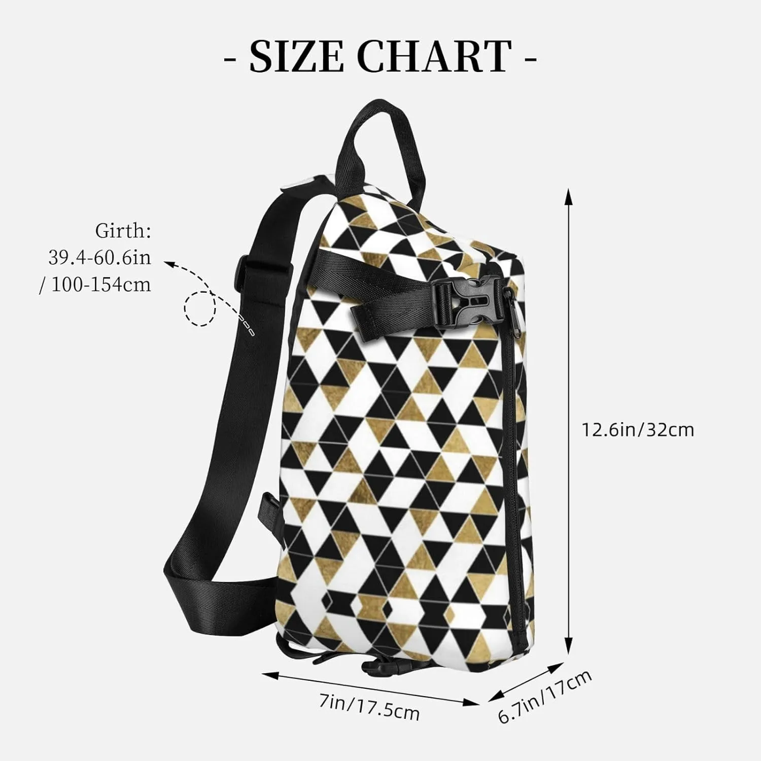Wood Grain Print Travel Crossbody Backpack Bag,Lightweight Sling Bag For Travel Unisex