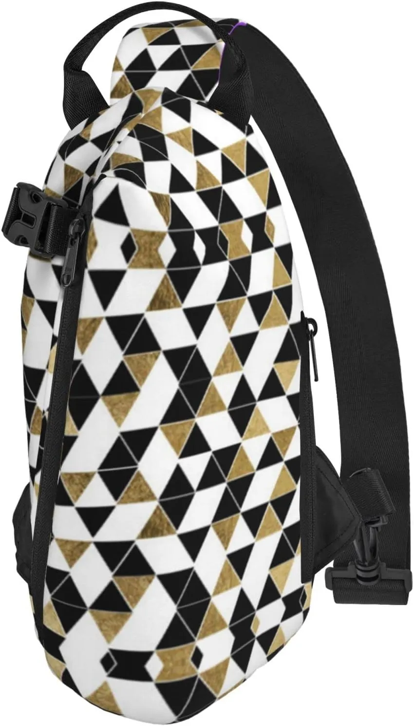 Wood Grain Print Travel Crossbody Backpack Bag,Lightweight Sling Bag For Travel Unisex
