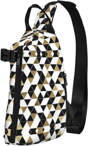 Wood Grain Print Travel Crossbody Backpack Bag,Lightweight Sling Bag For Travel Unisex