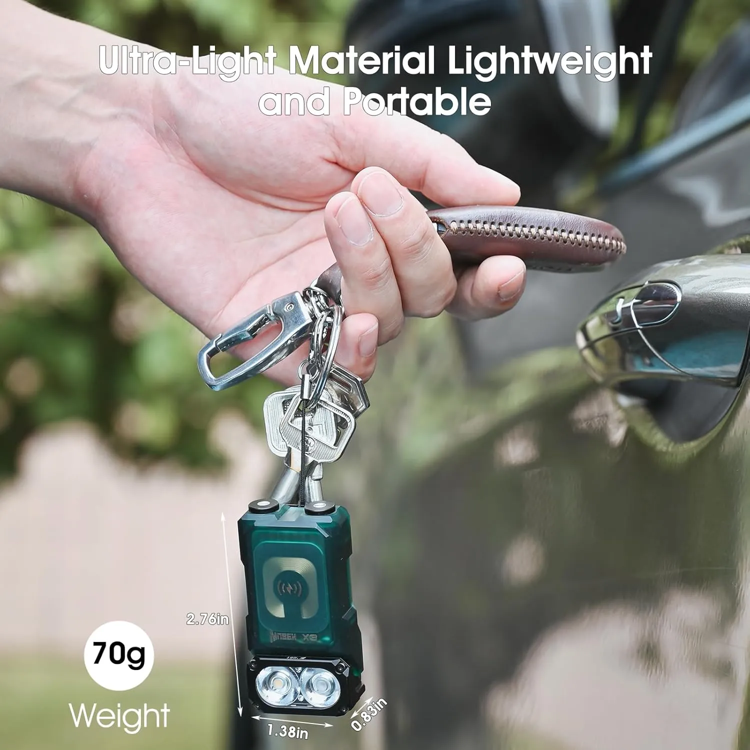 WUBEN X3 Mini Flashlight with Rechargeable Charging Box 180 Degree EDC Keychain Flashlight Twist Ip65 Waterproof Magnet Pocket Flashlight 10 Mode Type-C Lanyard for Camping, Outdoor, Inspection, Gift