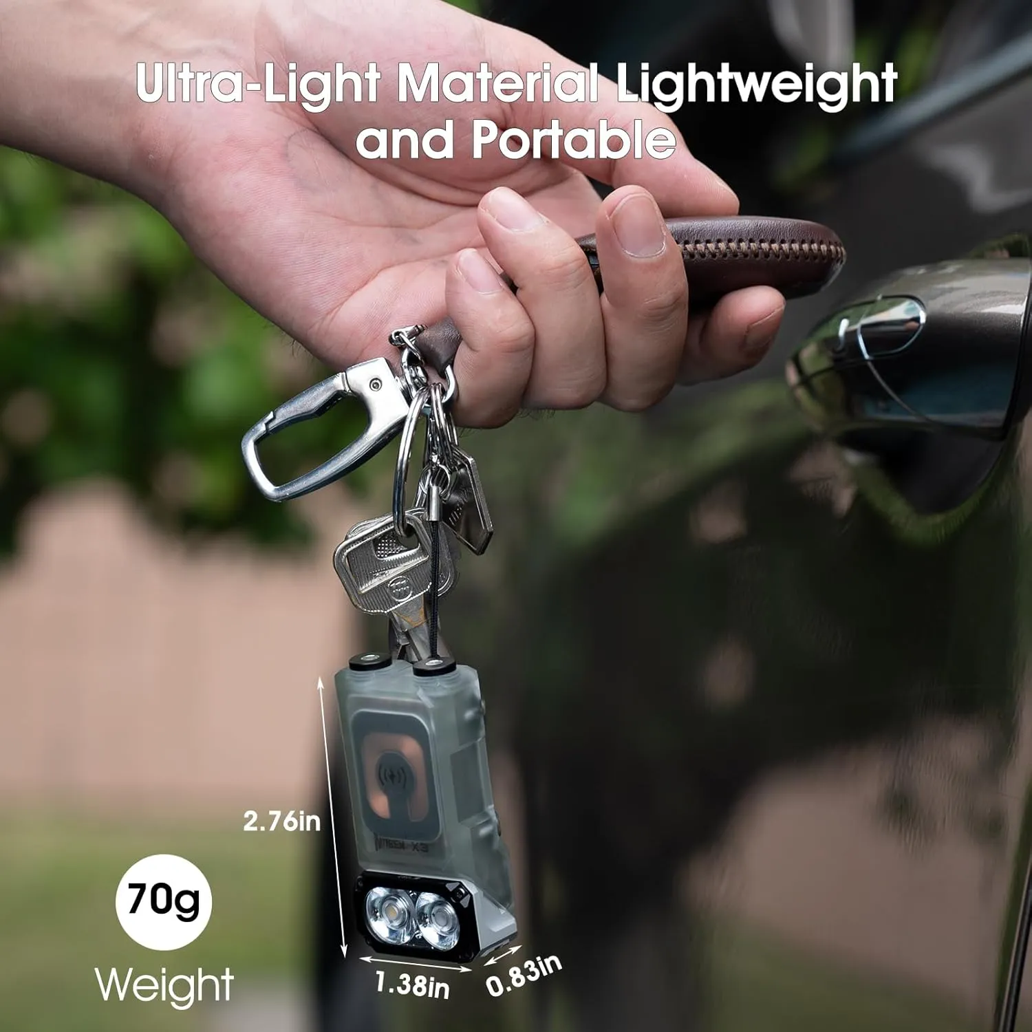 WUBEN X3 Mini Rechargeable Flashlight with Charging Base 180 Degree EDC Keychain Flashlight Twist Ip65 Waterproof Magnet Pocket Flashlight 10 Mode Type-C Lanyard for Camping, Outdoor,Inspection, Gift