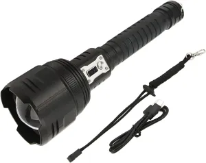 XHP360 LED Flashlight, Camping Flashlight Outdoor Flashlight Mini LED Flashlight 5000LM Zoomable Rechargeable IPX4 Waterproof Flashlight for Outdoor Emergency Use