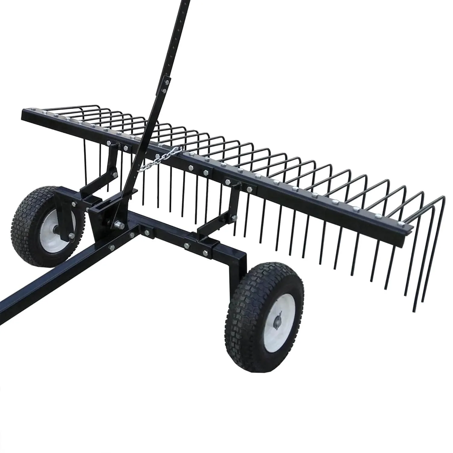 Yard Tuff Tow Behind Lawn Sweeper 60-inch Rake for ATV or Tractor with 12" Tires