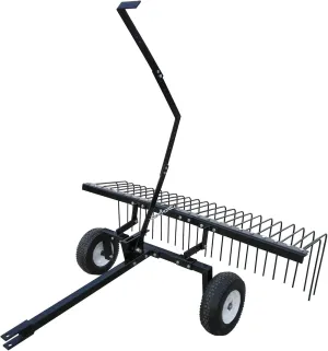 Yard Tuff Tow Behind Lawn Sweeper 60-inch Rake for ATV or Tractor with 12" Tires