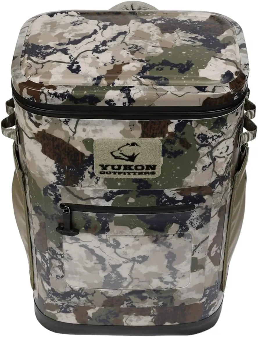 Yukon Outfitters Hatchie Backpack Cooler, 54-Liter Durable Insulated Cargo-Ready Outdoor Hiking Watersports Meals & Beverages Daypack Cooler w/Airtight Zippers, Padded Straps & Carry Handle