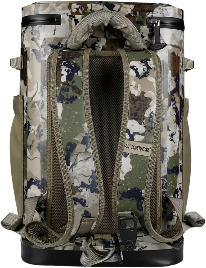 Yukon Outfitters Hatchie Backpack Cooler, 54-Liter Durable Insulated Cargo-Ready Outdoor Hiking Watersports Meals & Beverages Daypack Cooler w/Airtight Zippers, Padded Straps & Carry Handle