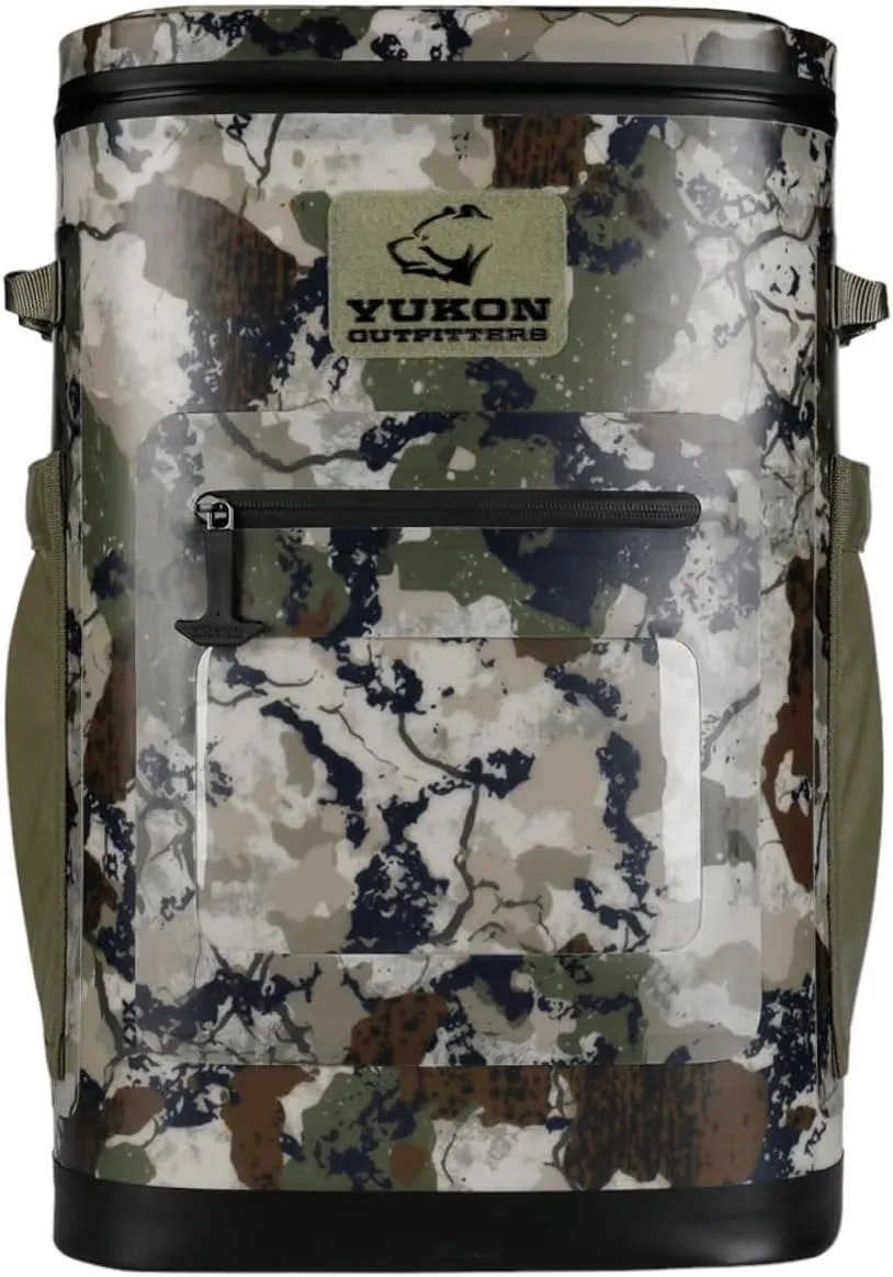 Yukon Outfitters Hatchie Backpack Cooler, 54-Liter Durable Insulated Cargo-Ready Outdoor Hiking Watersports Meals & Beverages Daypack Cooler w/Airtight Zippers, Padded Straps & Carry Handle