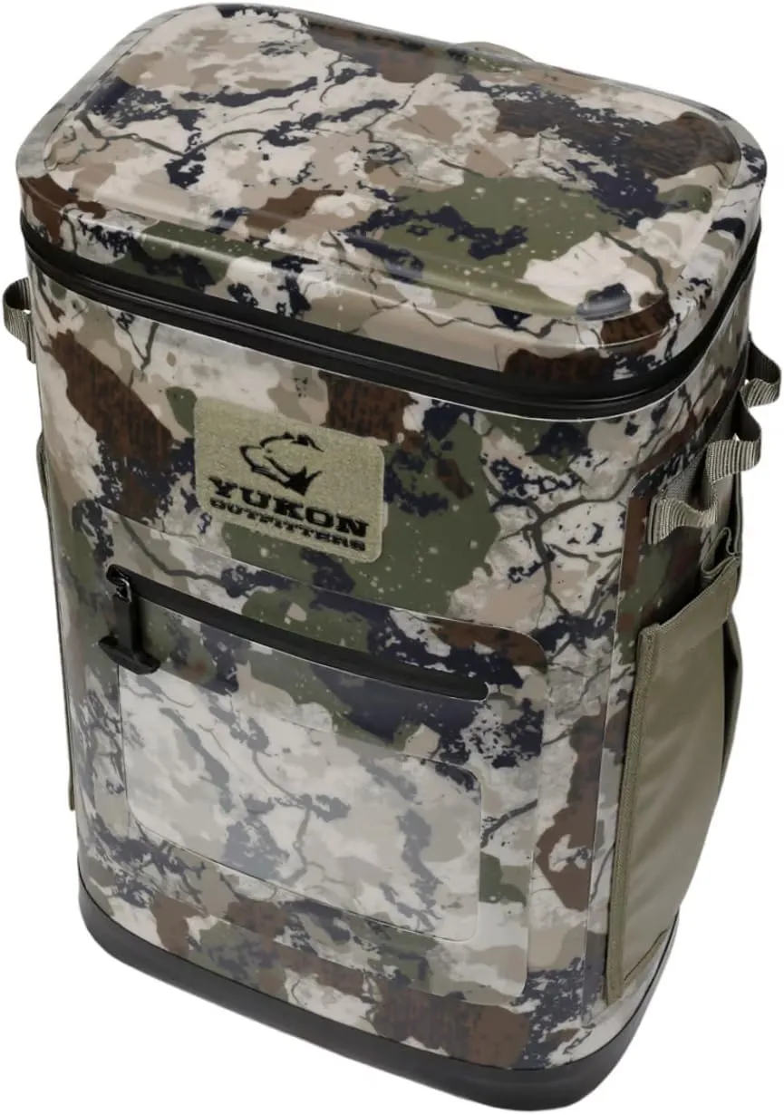 Yukon Outfitters Hatchie Backpack Cooler, 54-Liter Durable Insulated Cargo-Ready Outdoor Hiking Watersports Meals & Beverages Daypack Cooler w/Airtight Zippers, Padded Straps & Carry Handle