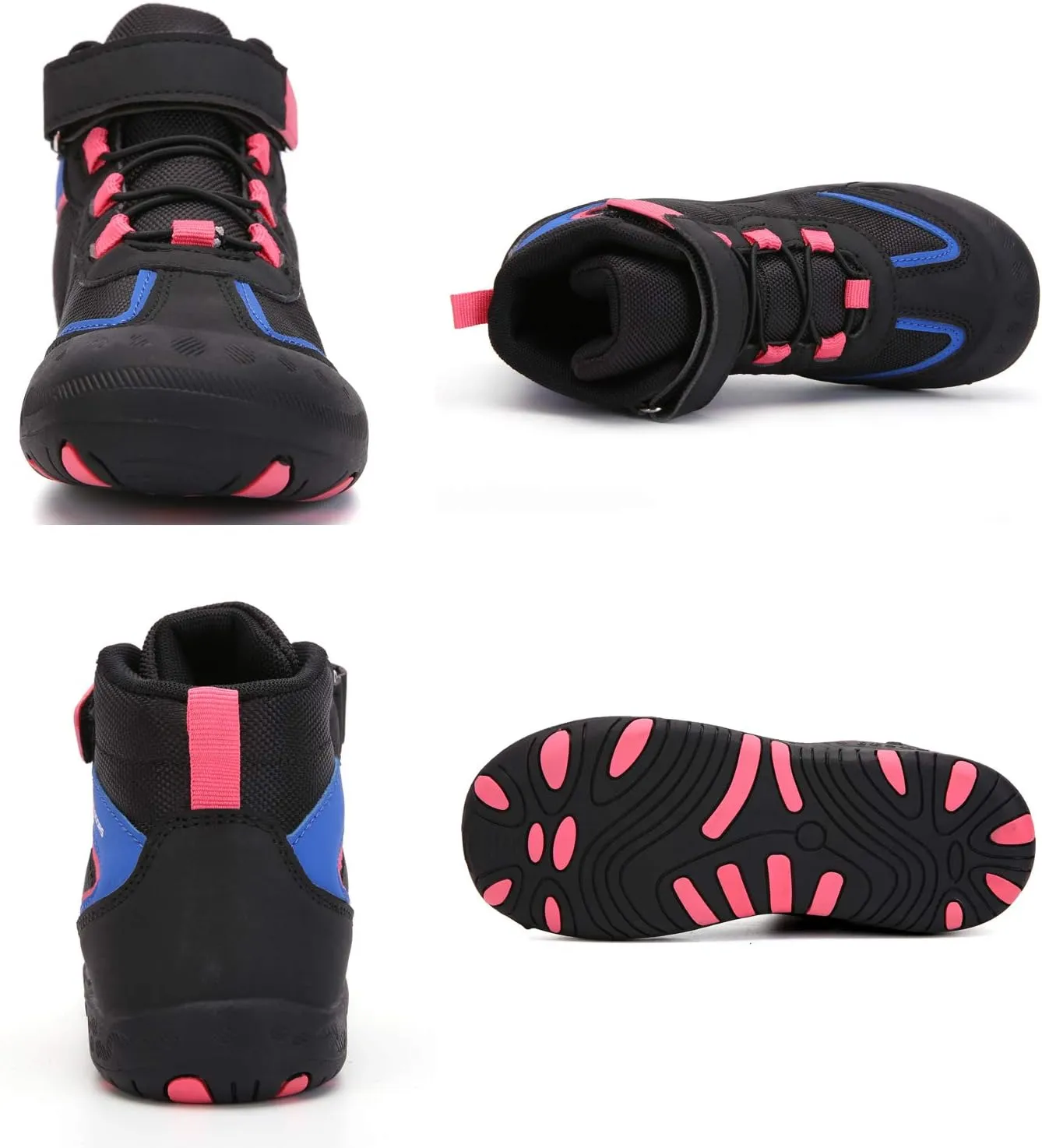 YUKTOPA Kids Boys Girls Outdoor Hiking Boots Breathable Anti-Slip Water Resistant Ankle Walking Trekking Shoes