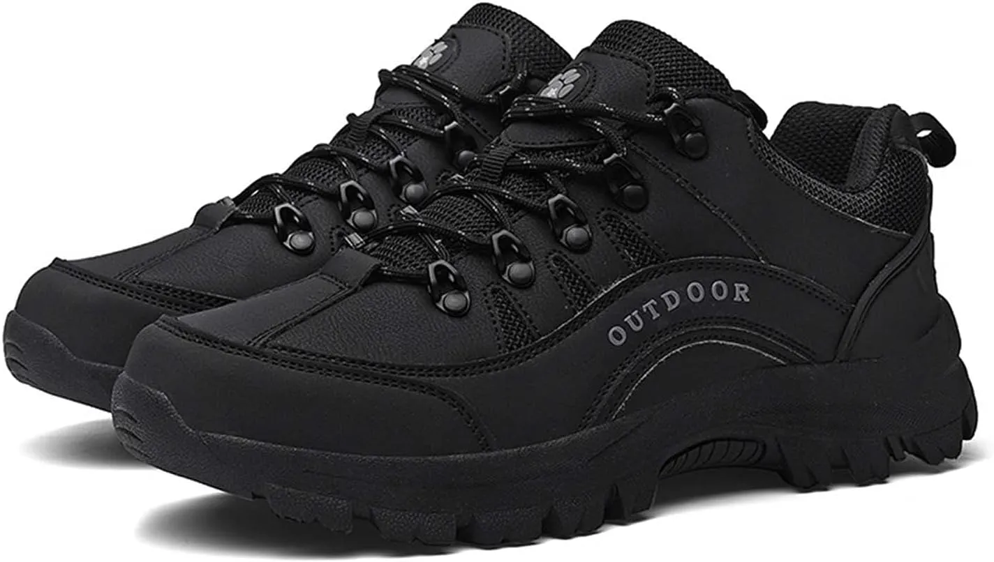 YUKTOPA Men's Waterproof Hiking Shoes Breathable Anti Slip Ankle Booties Durable Hiking Trekking Trails Shoes