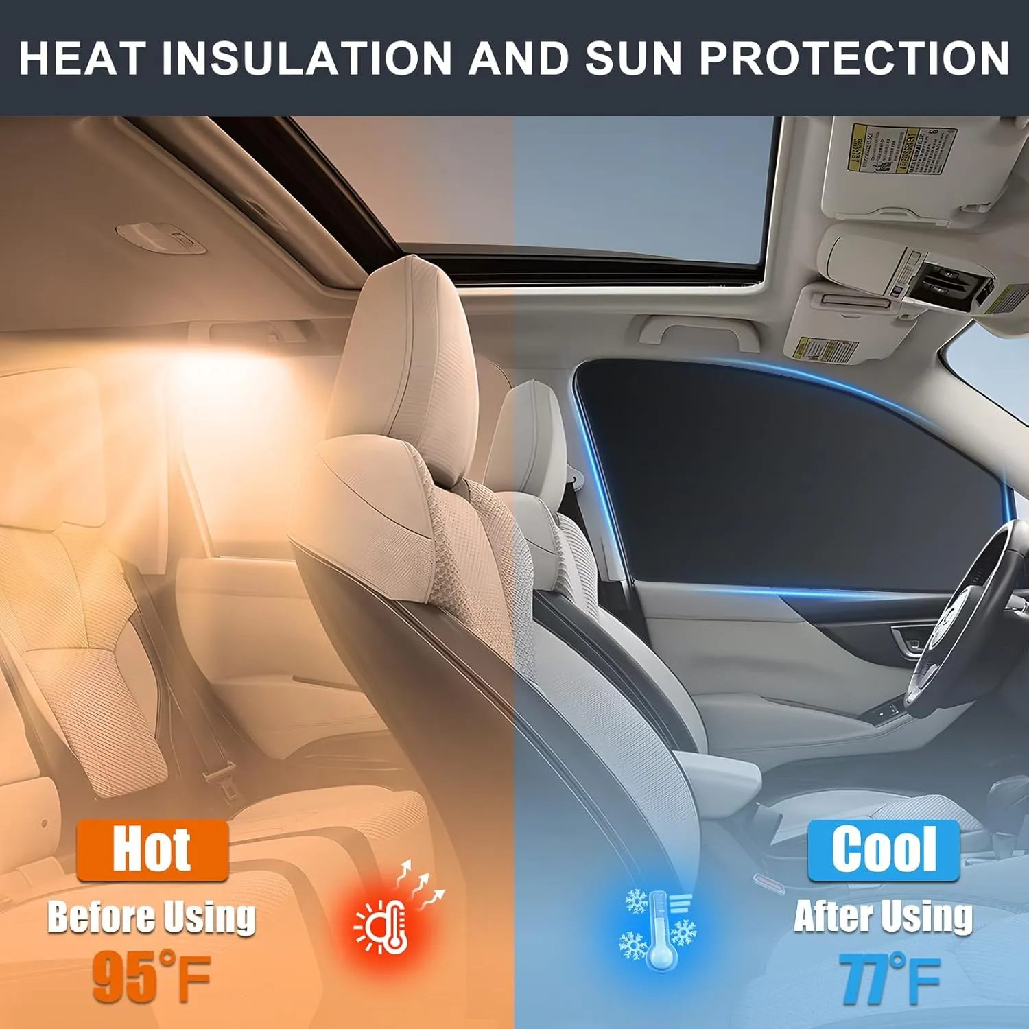 ZATOOTO Car Window Shades - 4 Pack Car Window Covers Premium UV Blocking, Side Window Curtains Full Blackout for Privacy, Breastfeeding, Napping, Camping, and Travel, Universal Fit for Most Vehicles
