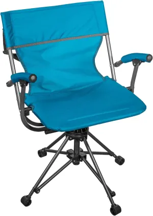 Zenithen Outdoor 360 Degree Portable Lawn Swivel Camping Chair w/Arms, Perfect for Camping, Sporting Events, Outdoor Games, Cookouts, Get-Togethers and Patio Furniture, Teal (Pack of 1)